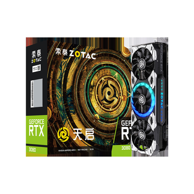 بطاقة رسومات ZOTAC GeForce RTX3080 سعة 10 جيجابايت 320 بت للألعاب والعمل