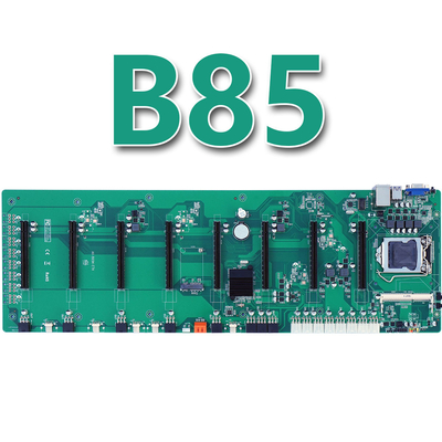 بطاقة الرسوميات B85 8 GPU اللوحة الأم لتعدين الإيثيريوم LGA1150